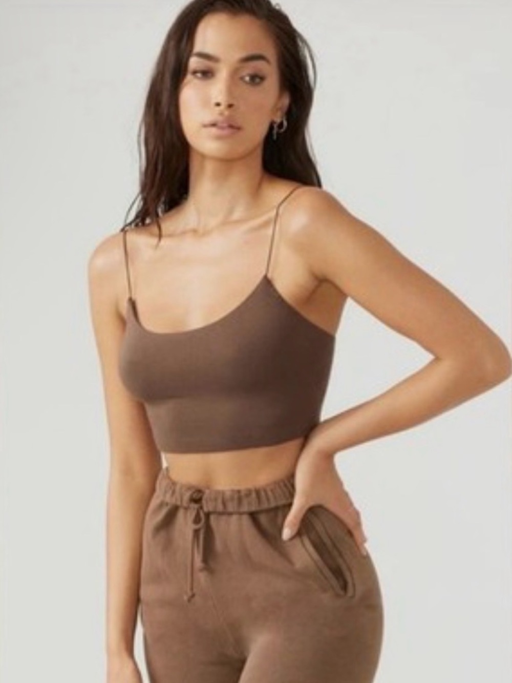 JOAH BROWN TOBACCO OPEN BACK CORDED CAMI